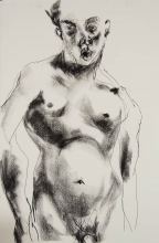 sketch of a male nude feeling ugly