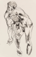 double sketch of movement between two poses