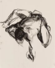sketch of a crawling man