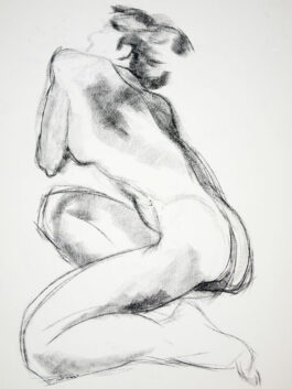 Figure drawing of a female nude