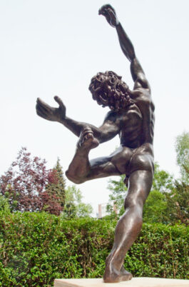 Sculpture Dionysos in garden