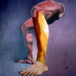 Schilderij van Mio's benen geschilderd door Mio van der Lijn