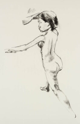 sketch of Dee-Yon posing for the life drawing club