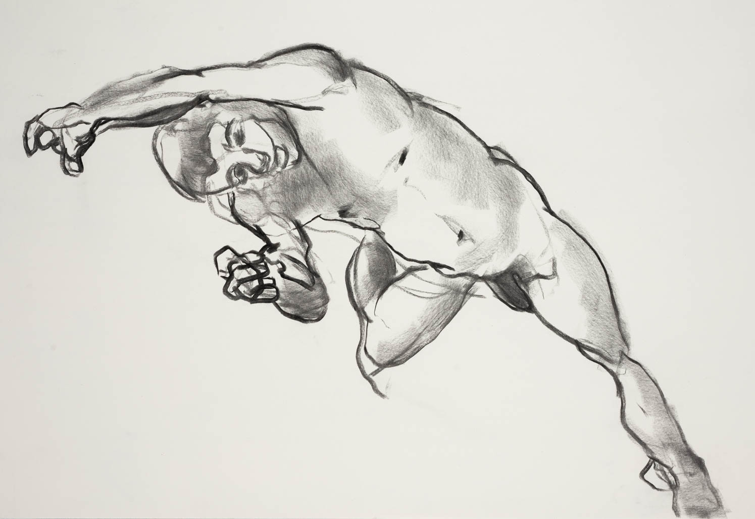 Sketch of Tiago, improvising dynamic poses